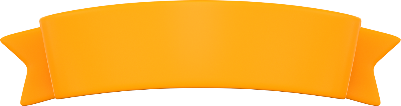 Orange 3d ribbon tag